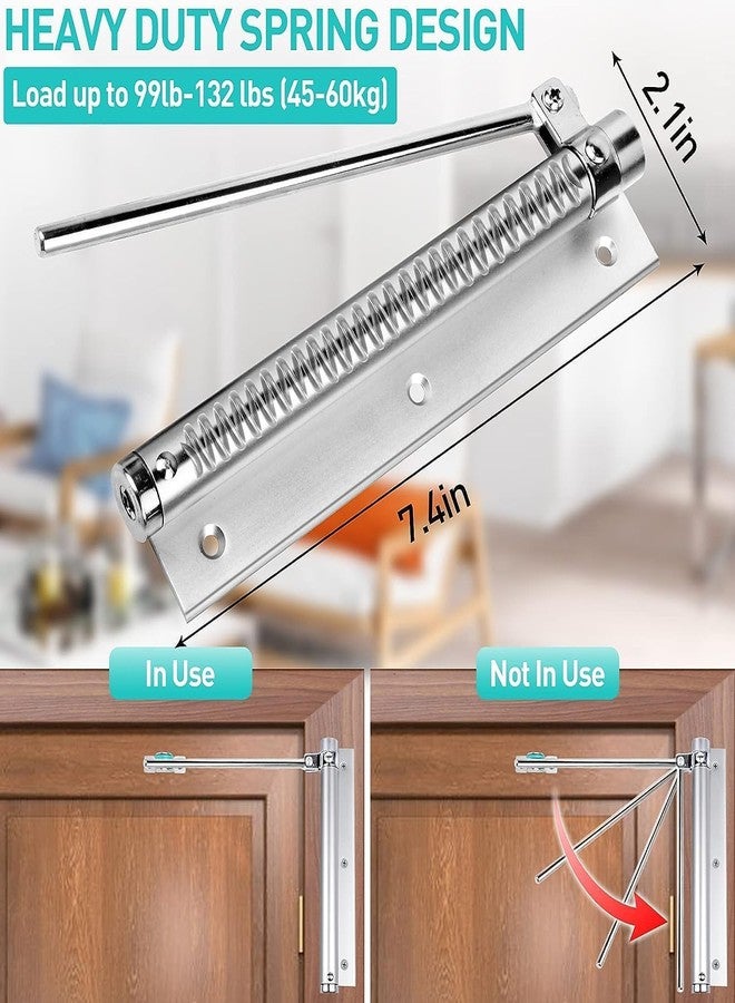 SGABANI Automatic Door Closer, Adjustable Residential Door Closer, Safety Spring Door Closers, Screen, for Residential/Commercial use, Stainless Steel Surface Mounted Self-Closing - Image 4